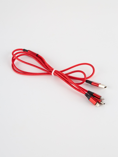 Zaryadlovchi kabeli universal 3 in 1 iPhone, Micro USB, Type-C