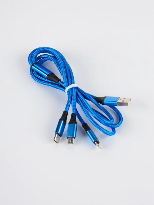 Zaryadlovchi kabeli universal 3 in 1 iPhone, Micro USB, Type-C