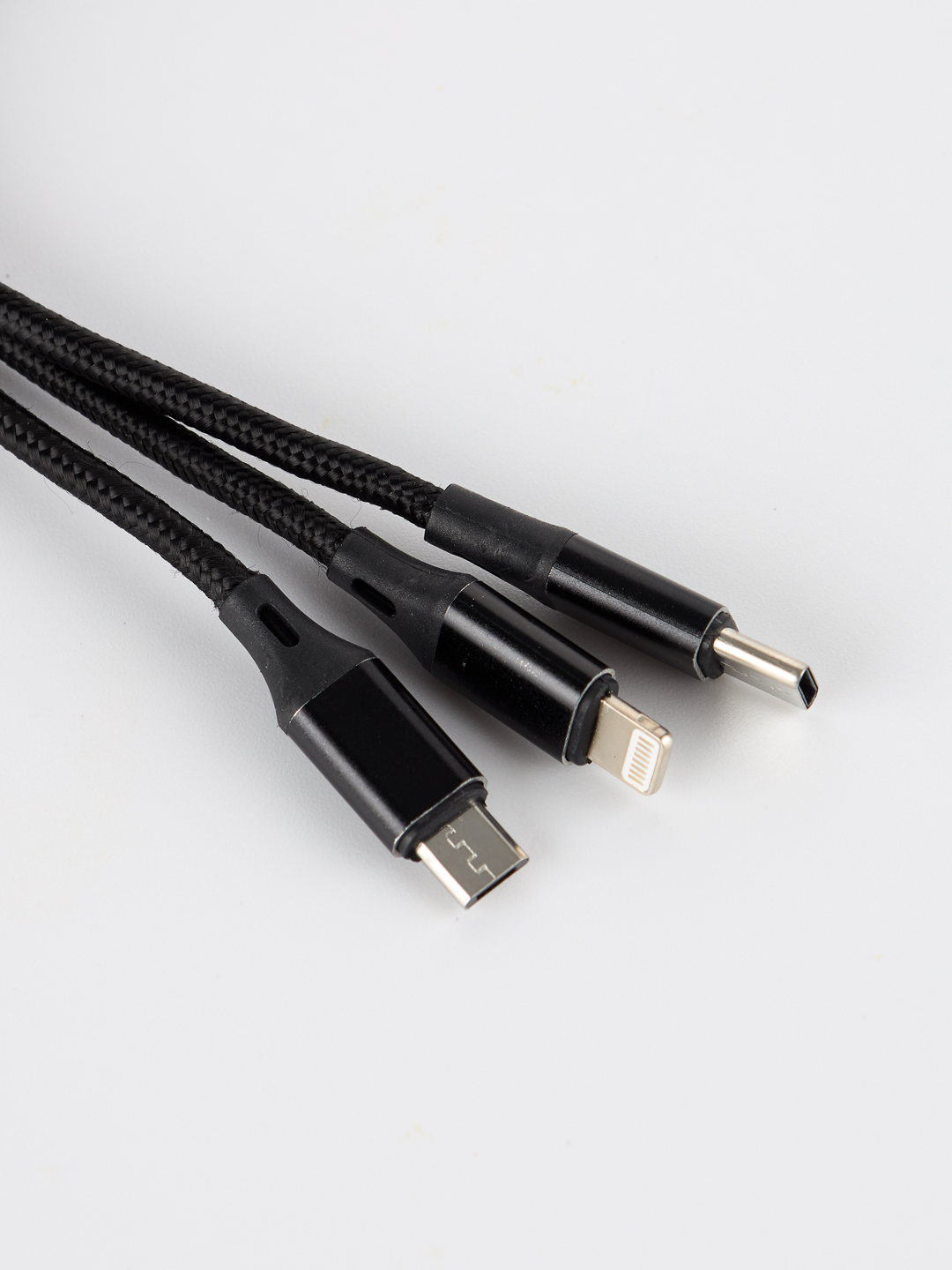 Универсальный зараядный кабель 3 в 1 iPhone, Micro USB, Type-C - 