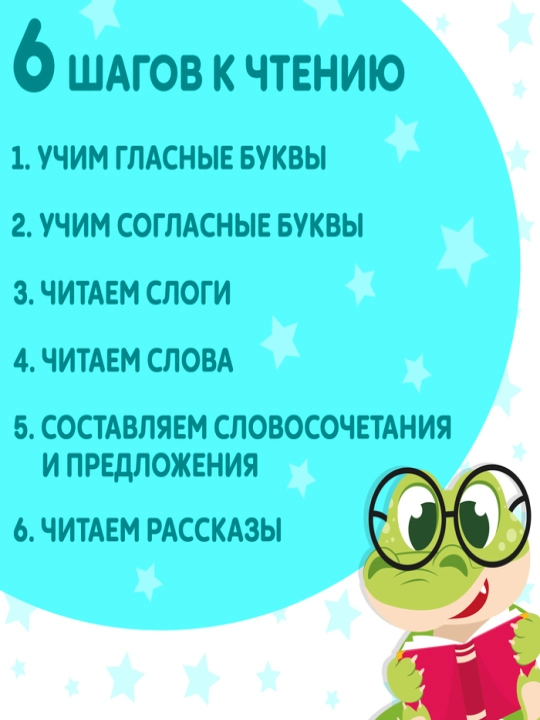 Набор книг «Учимся читать», тренажёр по чтению, 6 шт