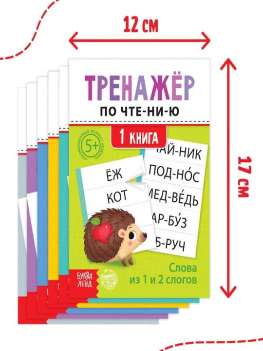 Набор книг «Учимся читать», тренажёр по чтению, 6 шт