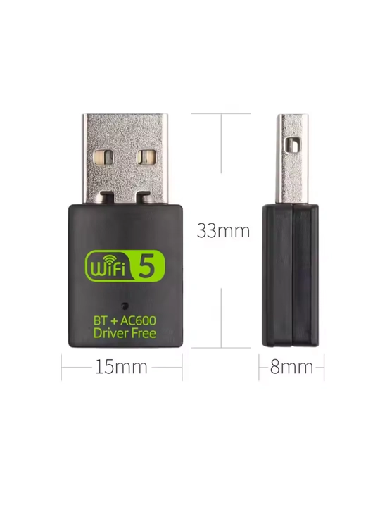 WI-FI адаптер, Bluetooth адаптер, без помех, 150 - 1300 Мбит, с, Wi-Fi + Bluetooth  2 в 1