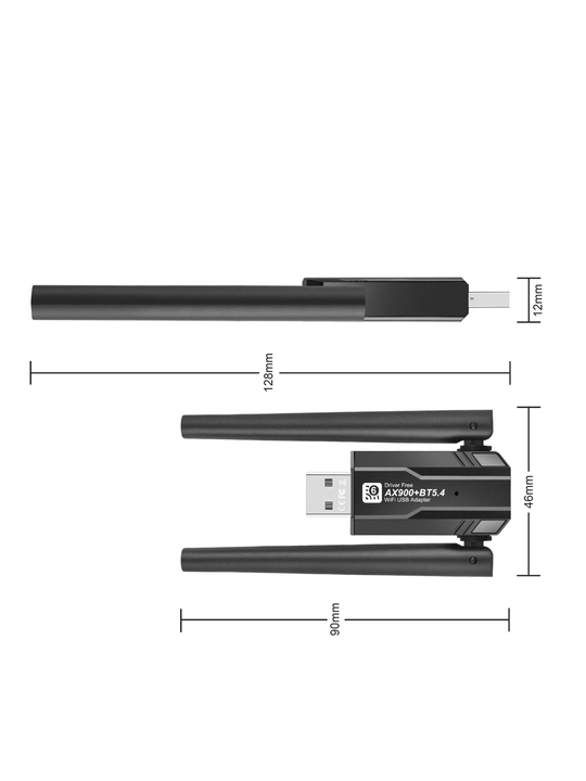 Wi-Fi adapter, Bluetooth adapter, uzilishlarsiz, 150 - 1300 Mbit, s, Wi-Fi + Bluetooth