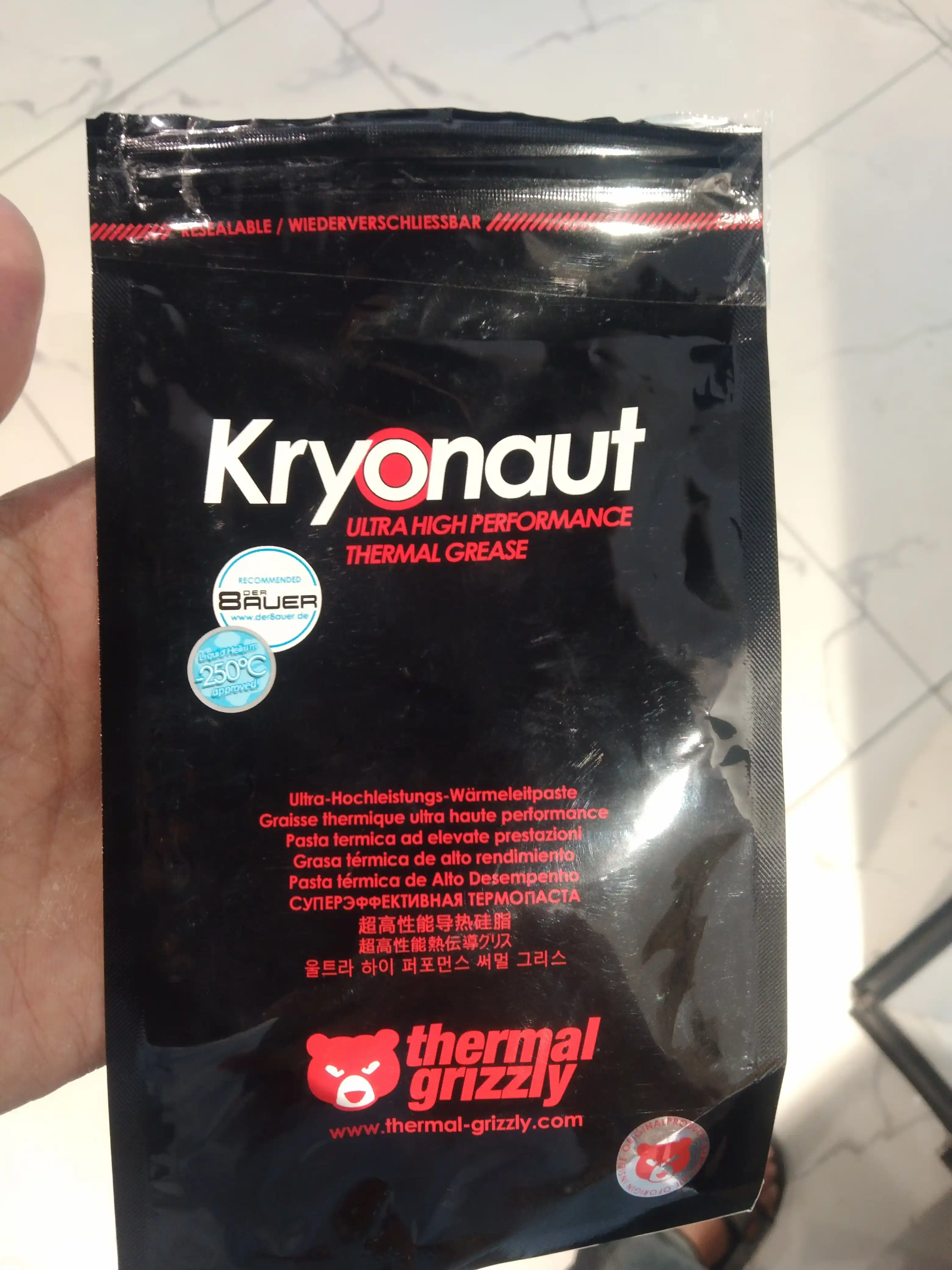 Thermal Grizzly Kryonaut — термопаста для CPU/GPU, 1 г / 5.5 г / 11 г 