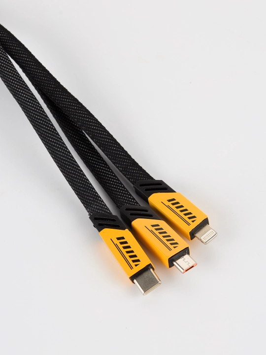 Кабель для зарядки 3 в 1, iPhone, Samsung, Redmi, Type-C, Lightning