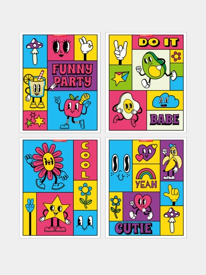 Тетрадь, А5, 48 листов, клетка, "Funny Party", 5 шт — GORFAM-GRK2064
