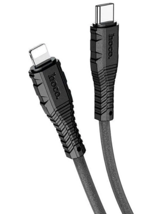 HOCO X67 Silicone tez zaryadlovchi kabel, qora rang