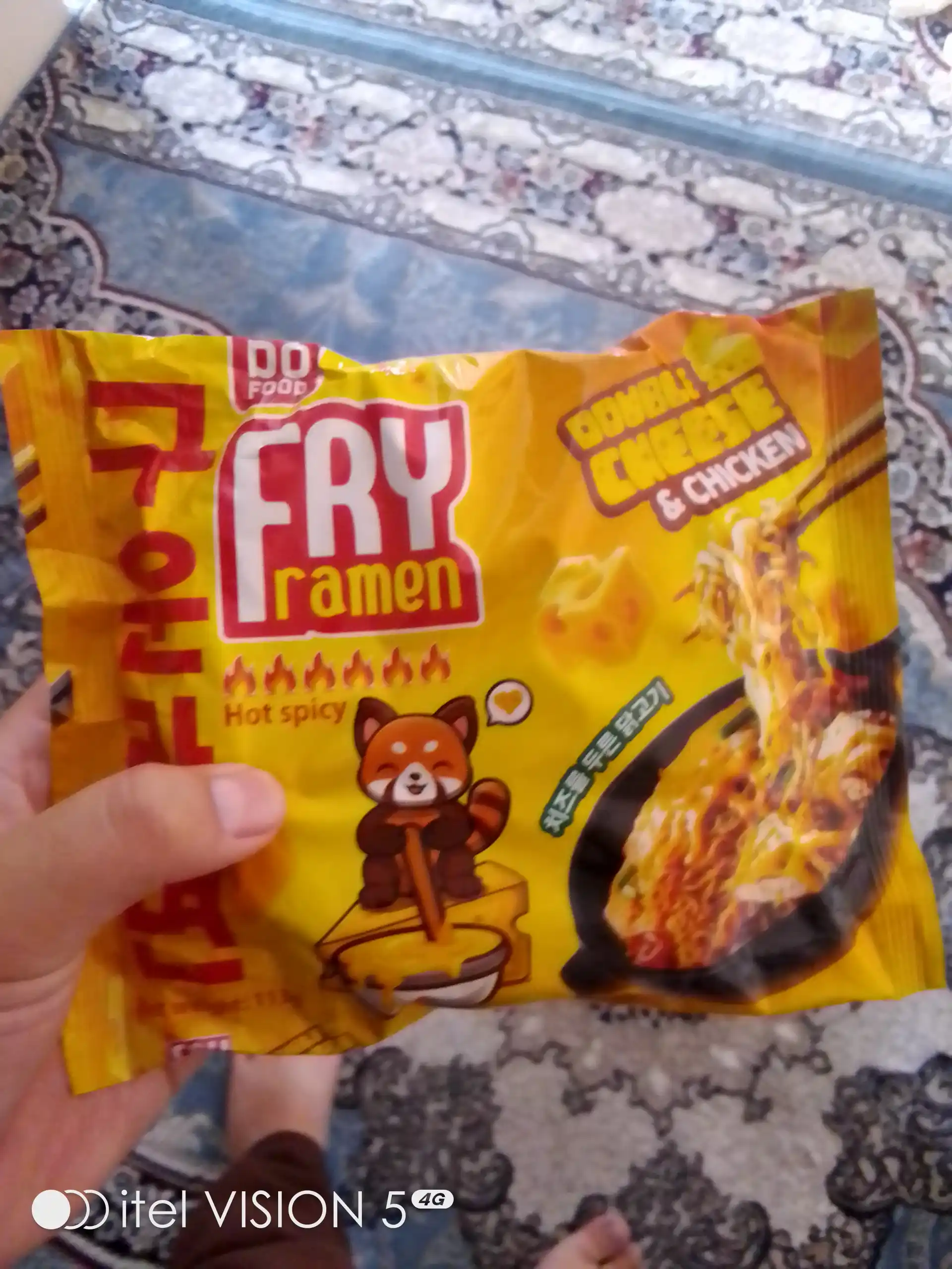 Лапша быстрого приготовления FRY Ramen, двойной сыр, со вкусом курицы, 113 г