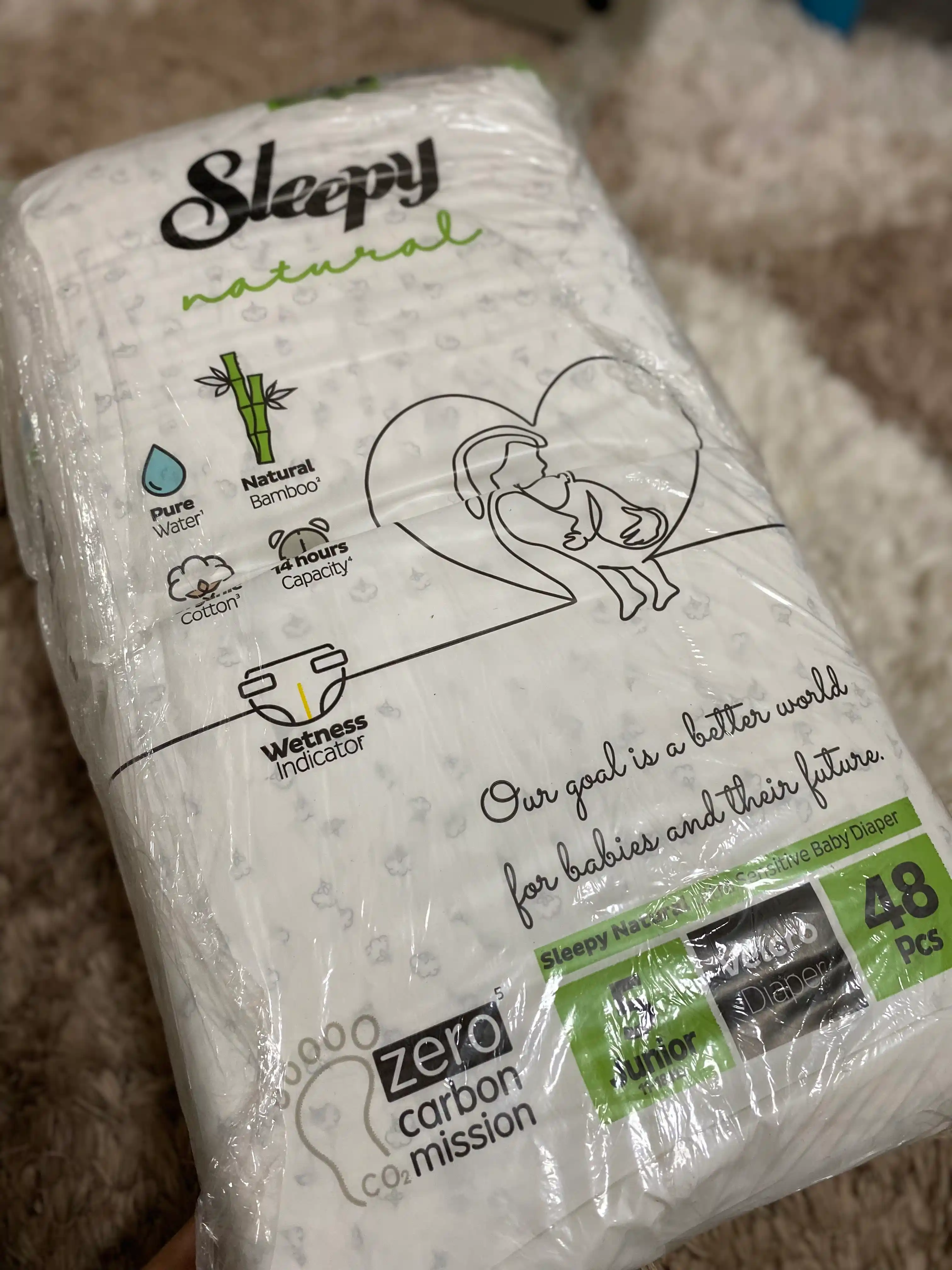 Детские подгузники Sleepy Natural Jumbo, №5, 11-18 кг, 48 шт