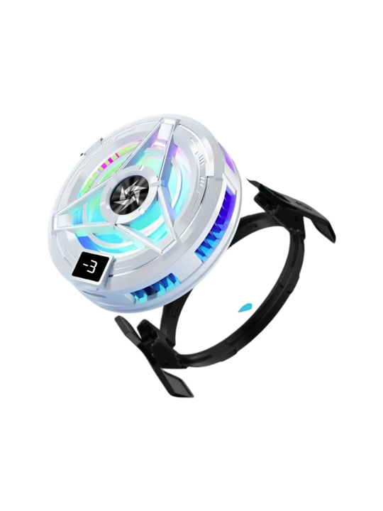 Игровой кулер для телефона, Type-C, магнит + зажим, RGB, дисплей