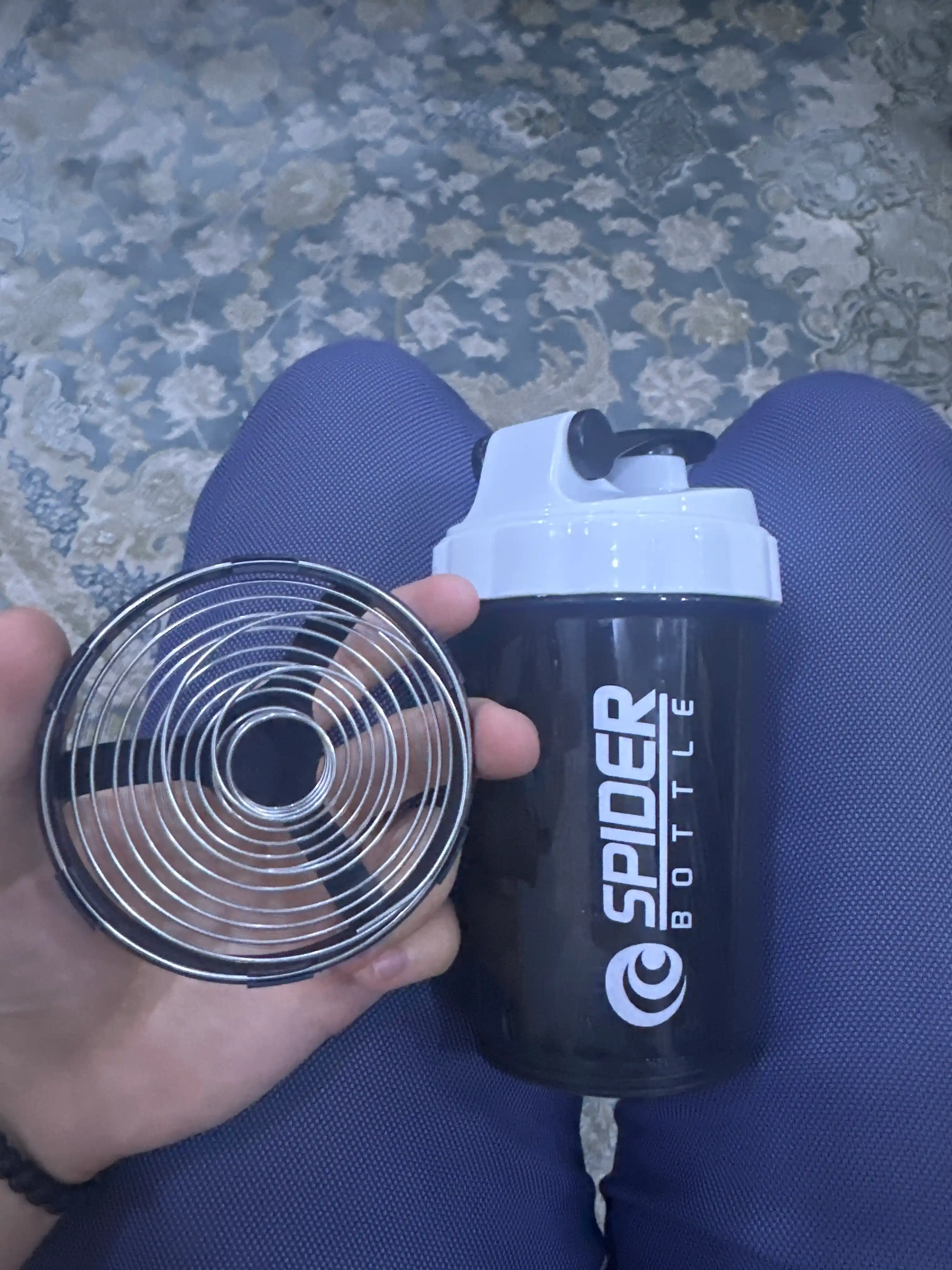 Sport shayker butilkasi, kukun saqlagichi bilan, 500 ml, qo'shimchalar uchun / Zi Store