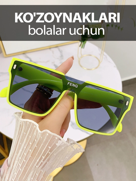 Ultrabinafsha nurlardan himoyalangan to‘g‘ri burchakli bolalar ko‘zoynagi - 