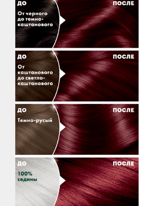 Soch bo'yog'i Garnier Color Naturals, ton 3.61 Juicy Blackberry, 110 ml