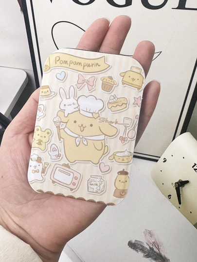 Зеркало ручное, карманное, складное настольное для макияжа, косметическое 11×7 см - 