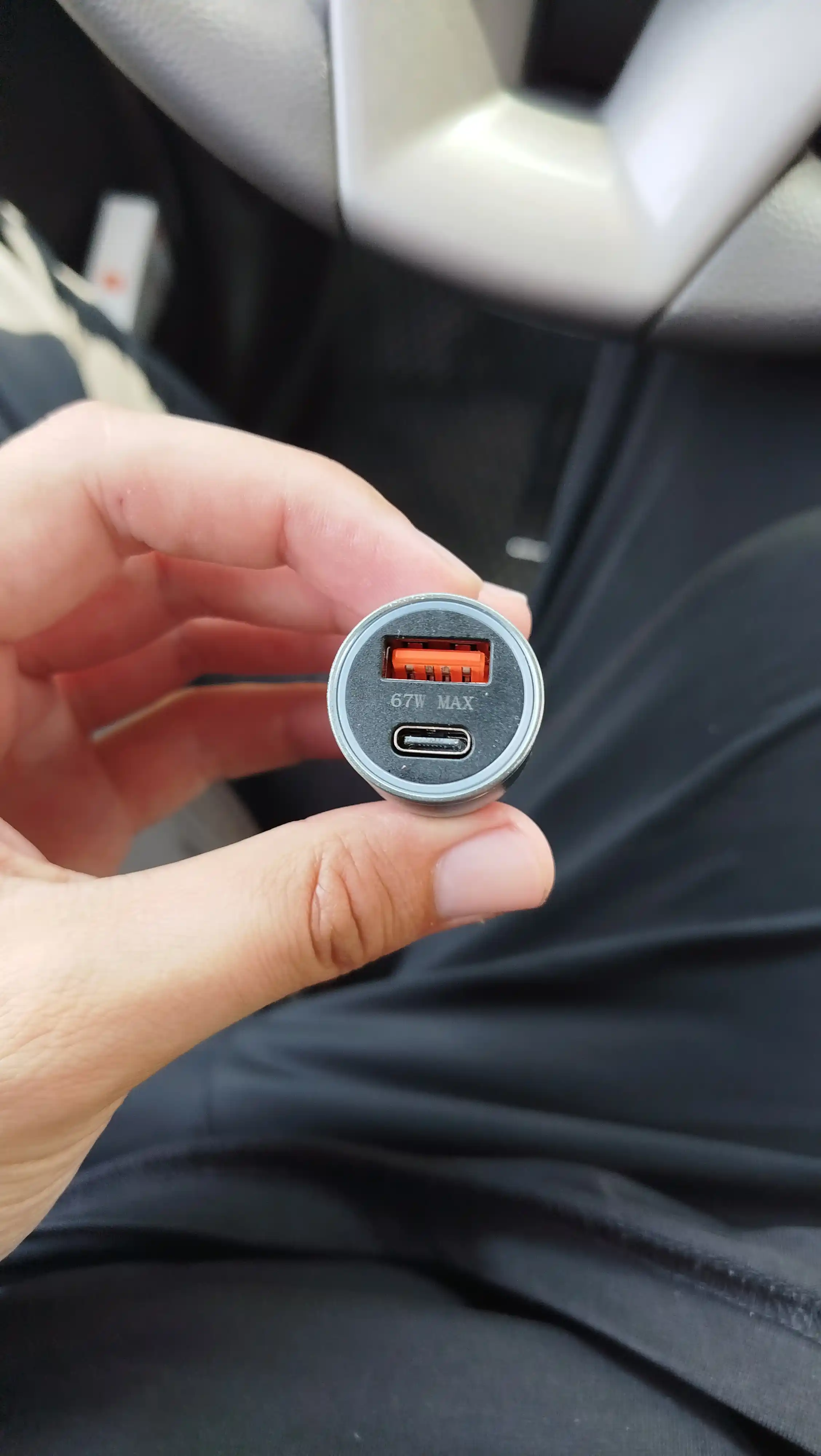 Автомобильное зарядное устройство, USB-A+Type C, 67 Вт 