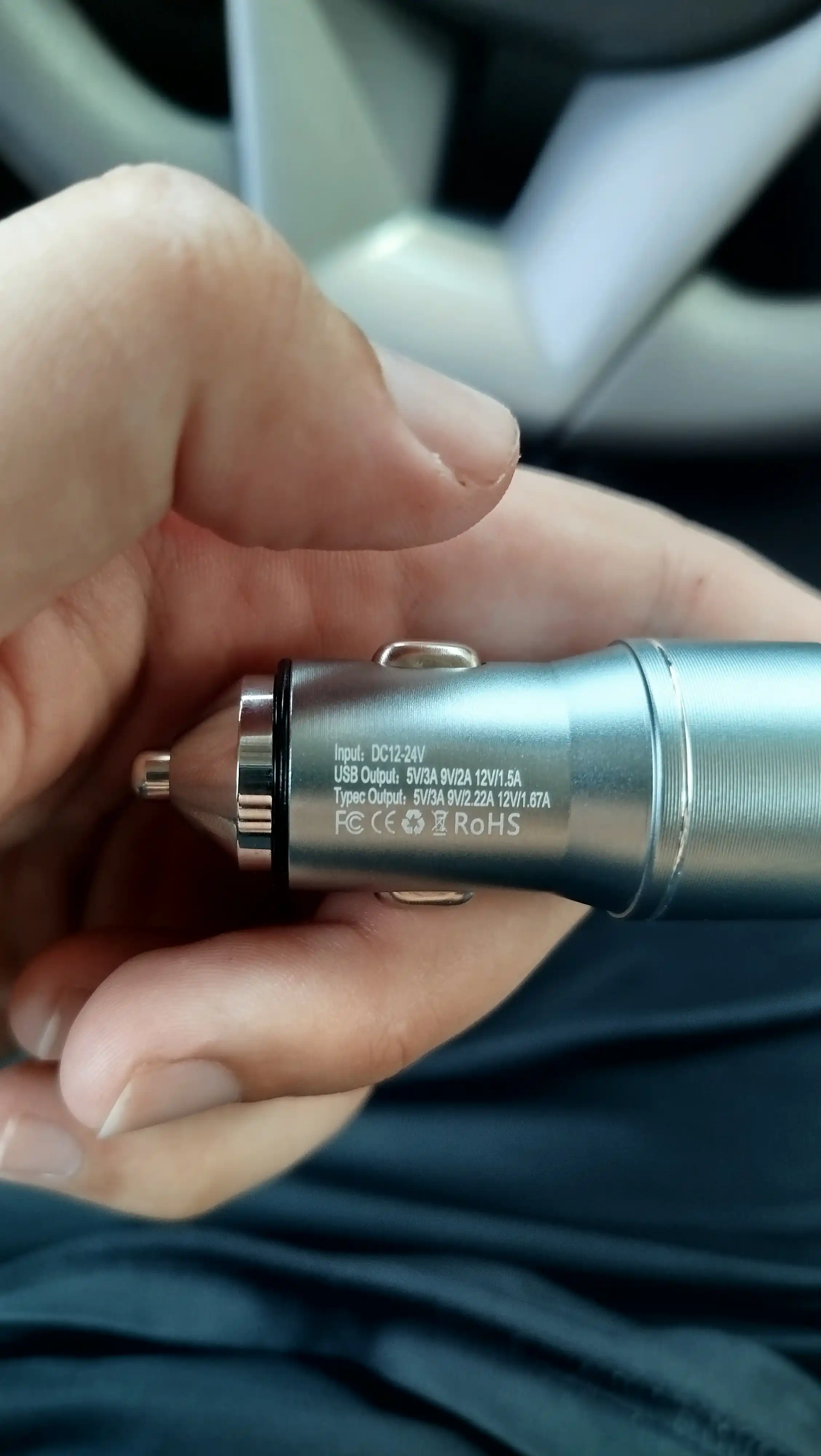 Автомобильное зарядное устройство, USB-A+Type C, 67 Вт 