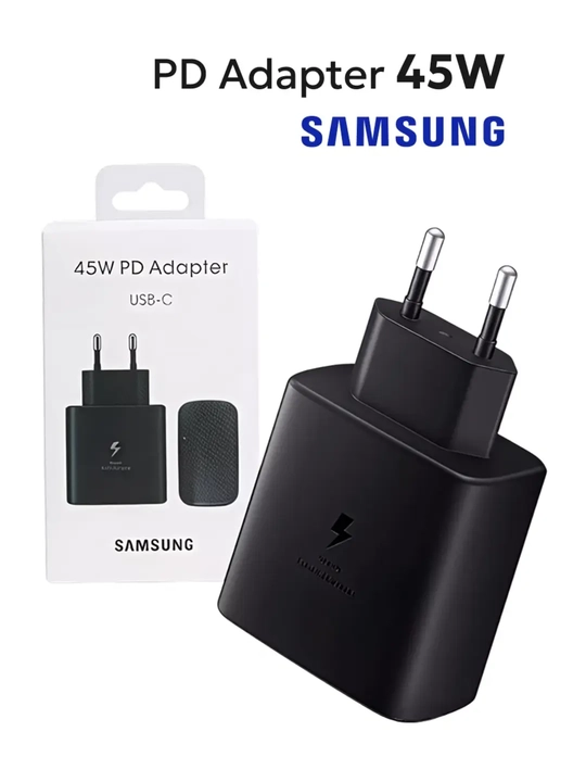 Type-C Samsung adapter zaryadlovchi qurilma 45W/Vatt PD, tez zaryadlovchi