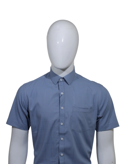 Рубашка мужская — CANSO-RUB1593-СИНИЙ-4XL