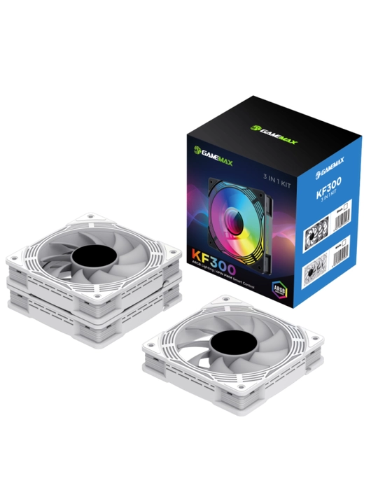 Набор вентиляторов GameMax KF300 3×120 мм ARGB с V4.0 HUB и пультом управления