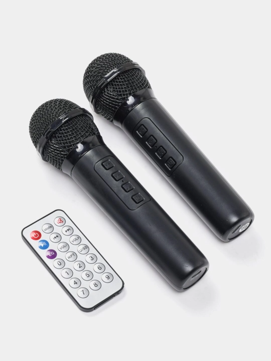 Kolonka karaoke simsiz portativ ZQS Bluetooth bilan, mikrofon va RGB yoritgich bilan