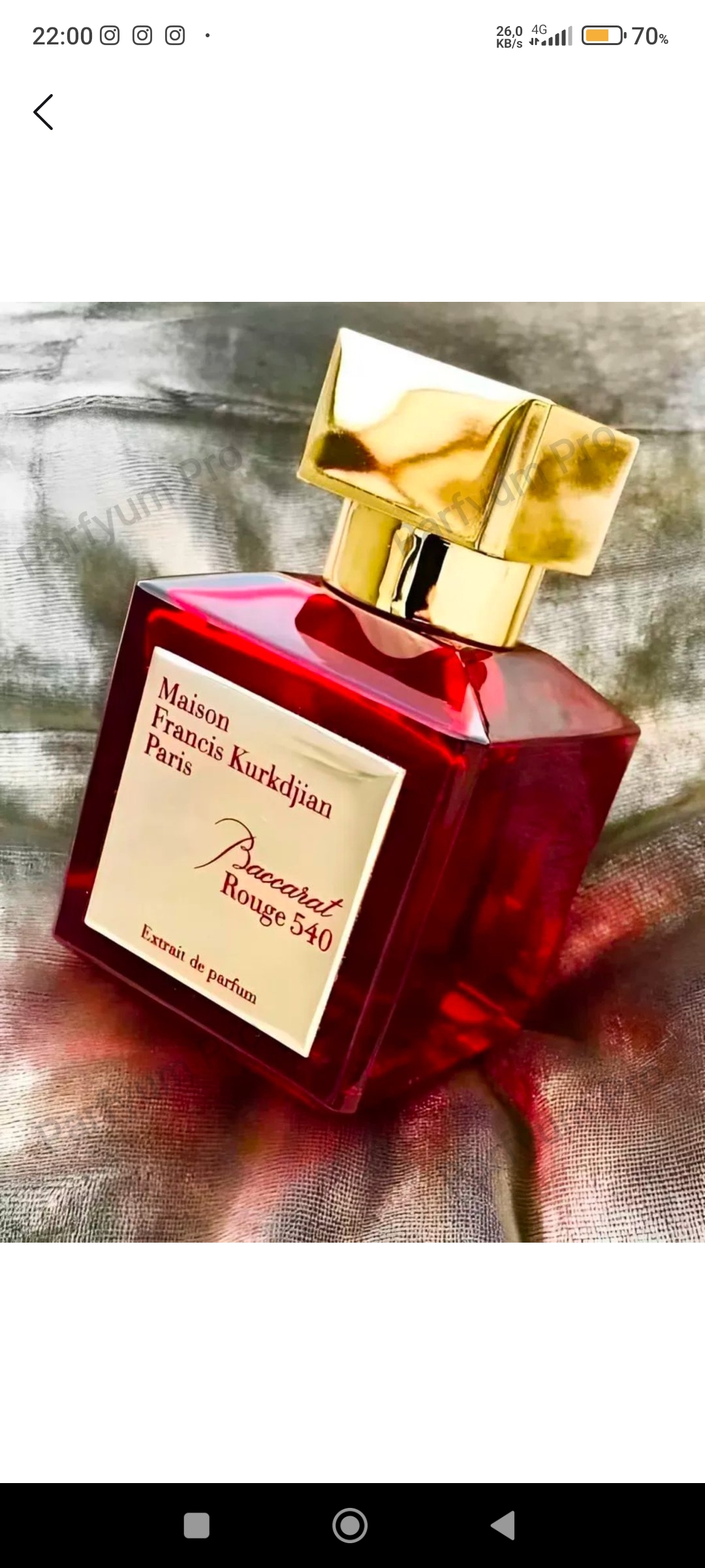 Parfyumlangan suv uniseks Baccarat Rouge 540-ga asoslangan, 10 ml