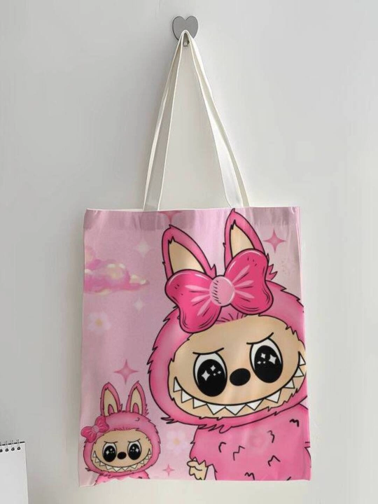 Labubu rasmi tushirilgan shopper sumka