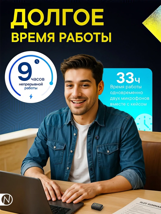 Simsiz petlichkali mikrofon, 2 tasi 1 da, iPhone va Android uchun, Type-C va Lightning