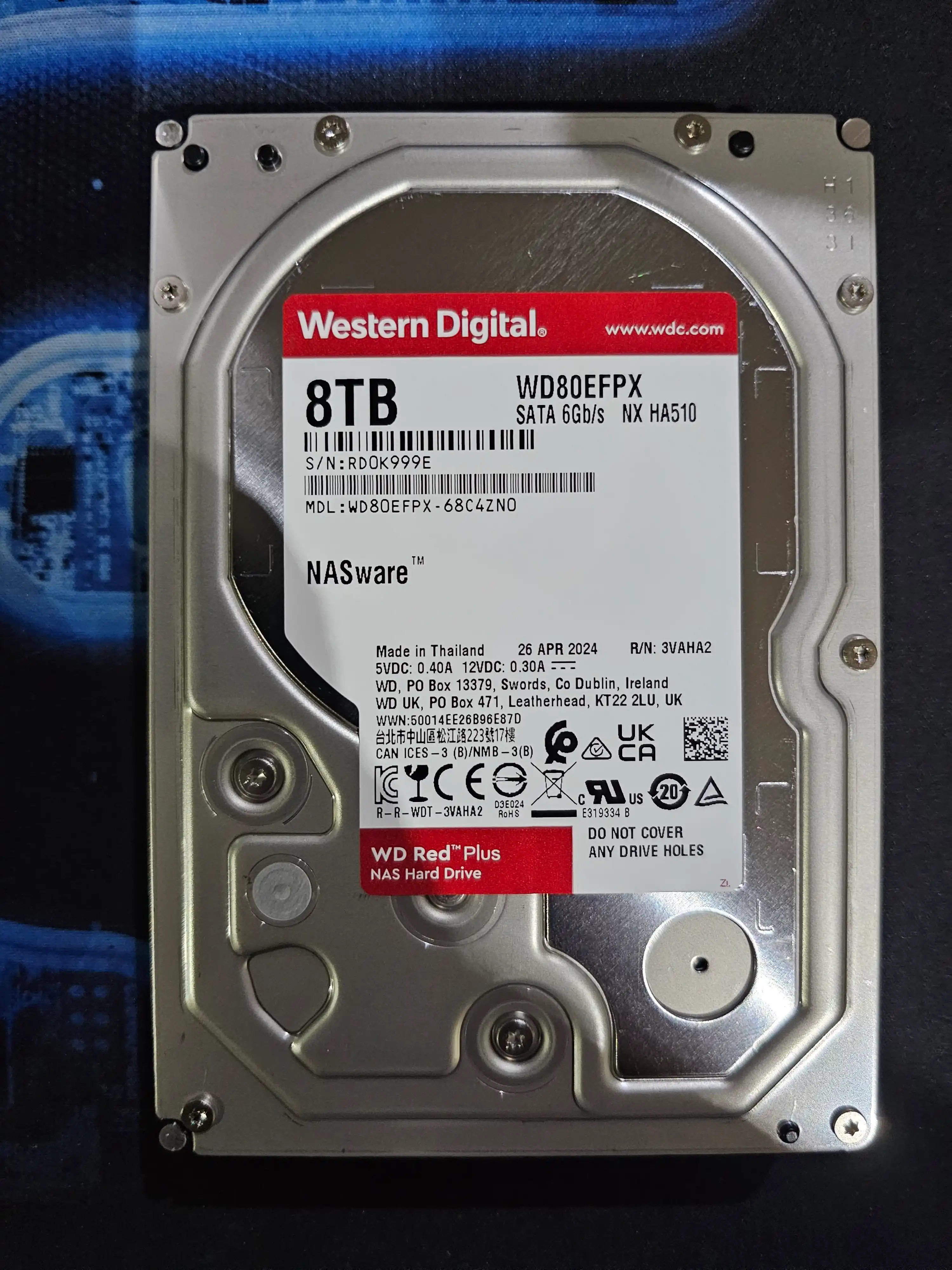 Жесткий диск WD Red Plus 4TB, 8TB, 10TB, 12TB - 3.5"  SATA 6Gb/s, для NAS BOX