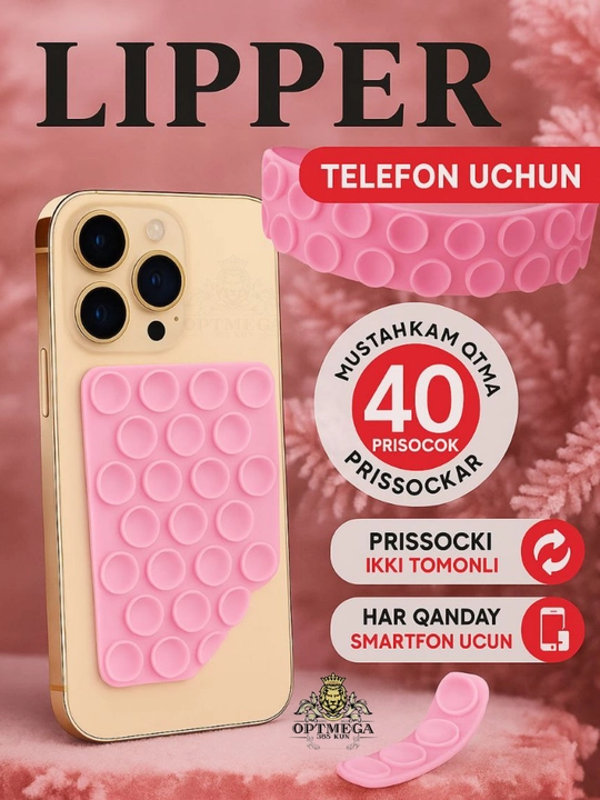 Yopishadigan lipuchka, telefon uchun yopishqoq, lipper - 