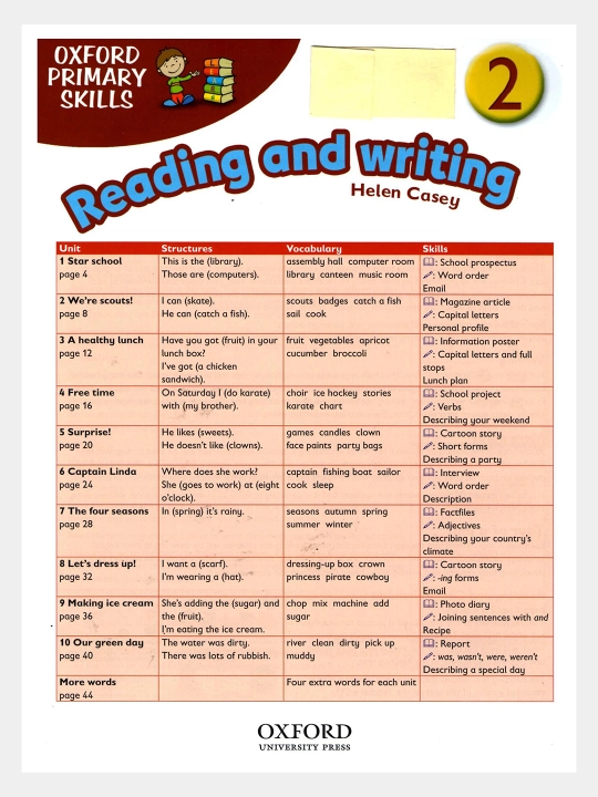 Sarlavha: Oxford Primary Skills - Helen Casey - Reading and writing - Grade 2
