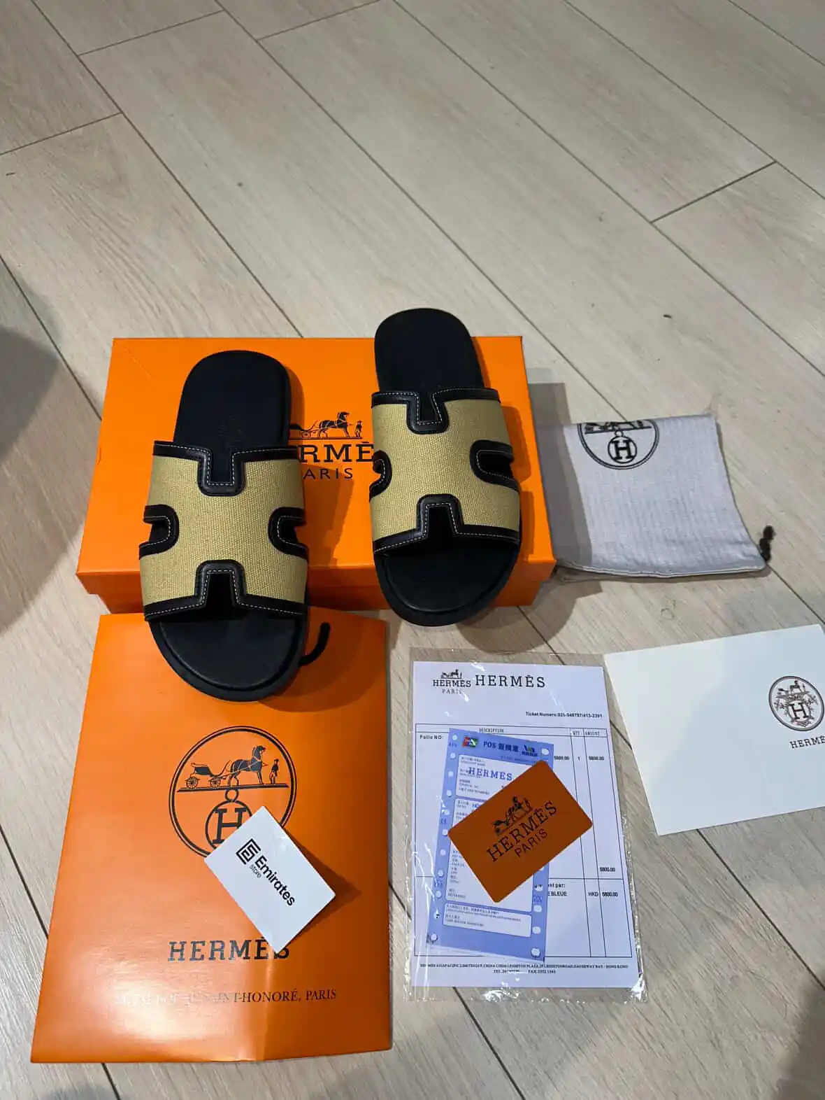 Мужские тапочки Hermes, натуральная кожа, 1 размер маленький