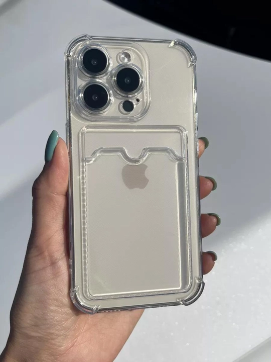 Противоударный чехол с картхолдером для iPhone 16pro, 16pro max, 15pro, 15pro max, 14pro