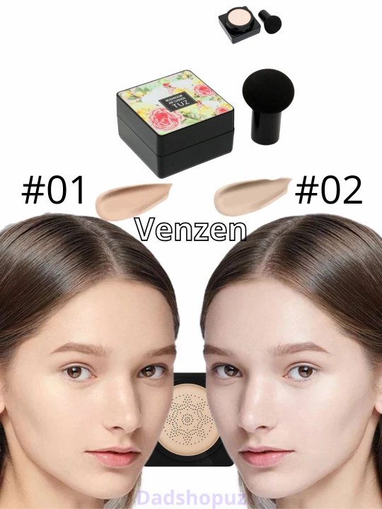 Tonal BB krem kushon TUZ Mushroom Air Cushion, yuz uchun, namlovchi, 12 g