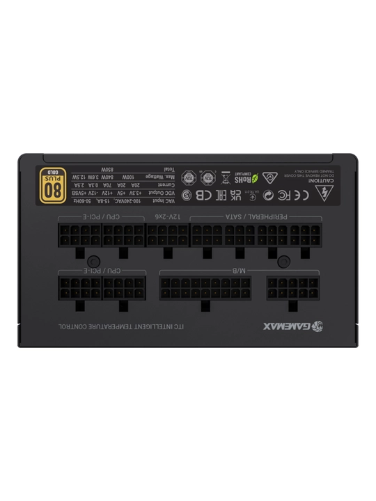 Блок питания GameMax GX-850 PRO 850W, 80+ Gold, ATX 3.1, PCIe 5.1, кабель 12V-2x6