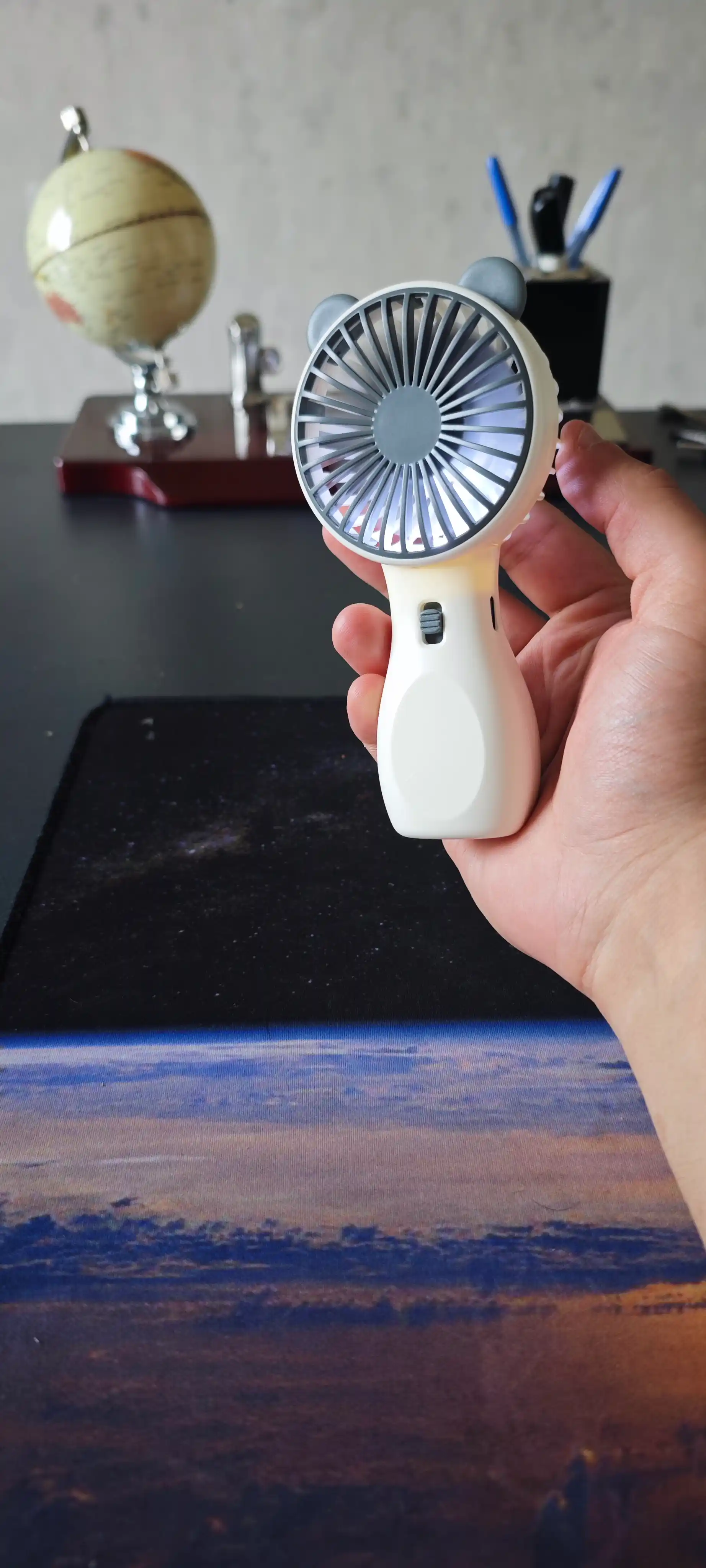Mini ventilator, stol ustiga qo'ysa bo'ladigan, USB, portativli, ixcham vintilator