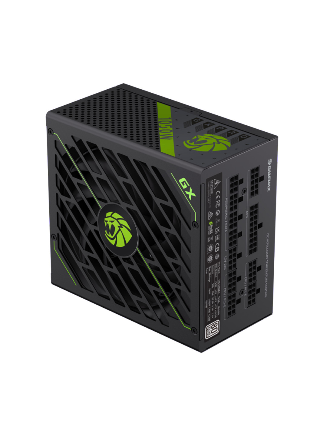 Блок питания GameMax GX-1050 PRO 1050W, 80+ Platinum, ATX 3.1, PCIe 5.1, кабель 12V-2x6
