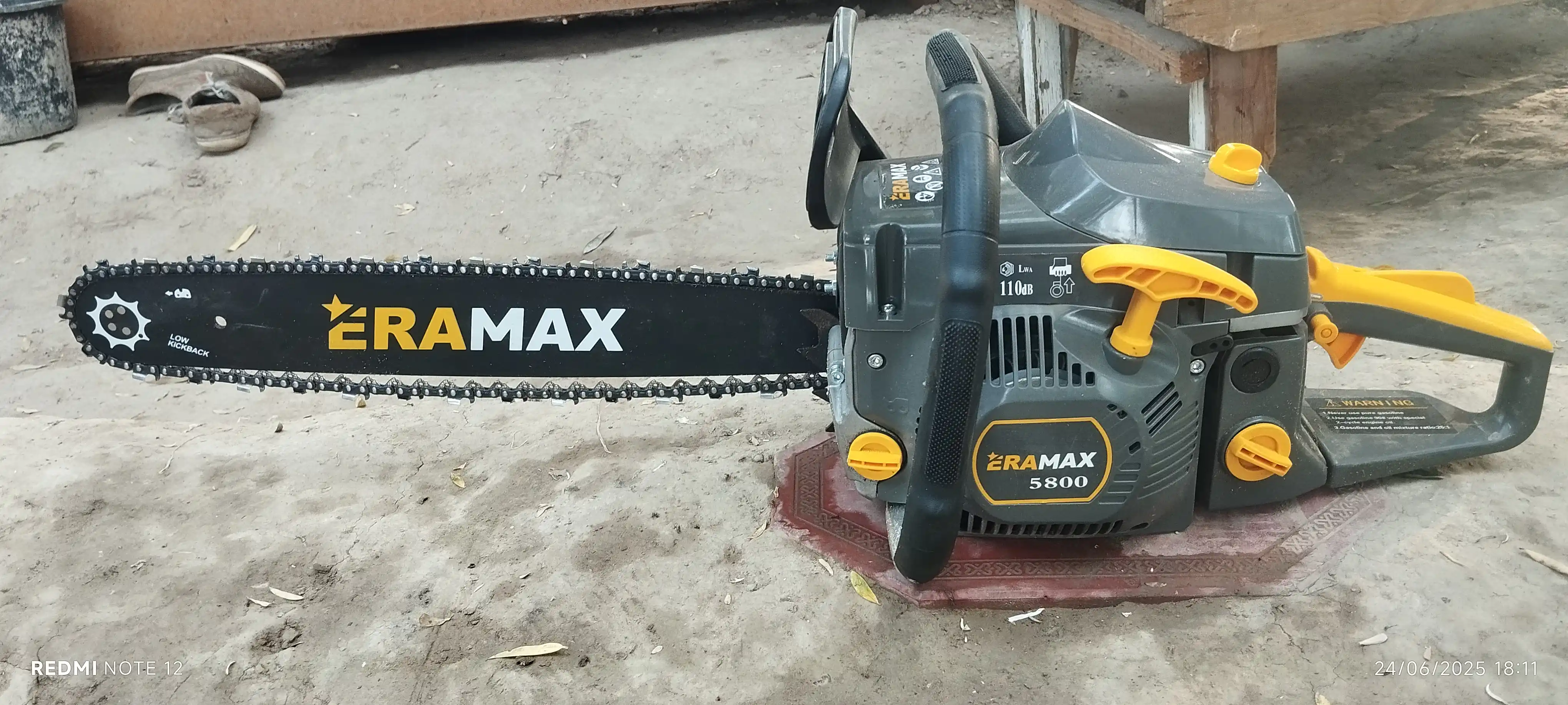 Matorli arra , ERAMAX 5800 benzinli zanjirli arra, pila professional
