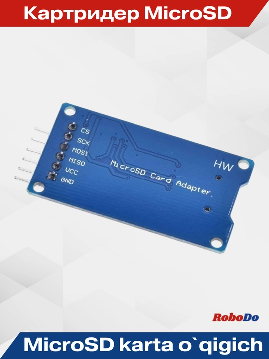 Модуль-картридер карты памяти Micro SD к Arduino, ESP, Paspberry