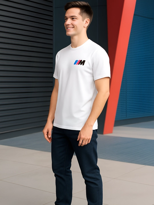 Erkaklar futbolkasi BMW M5 F90 print bilan, 100% paxta