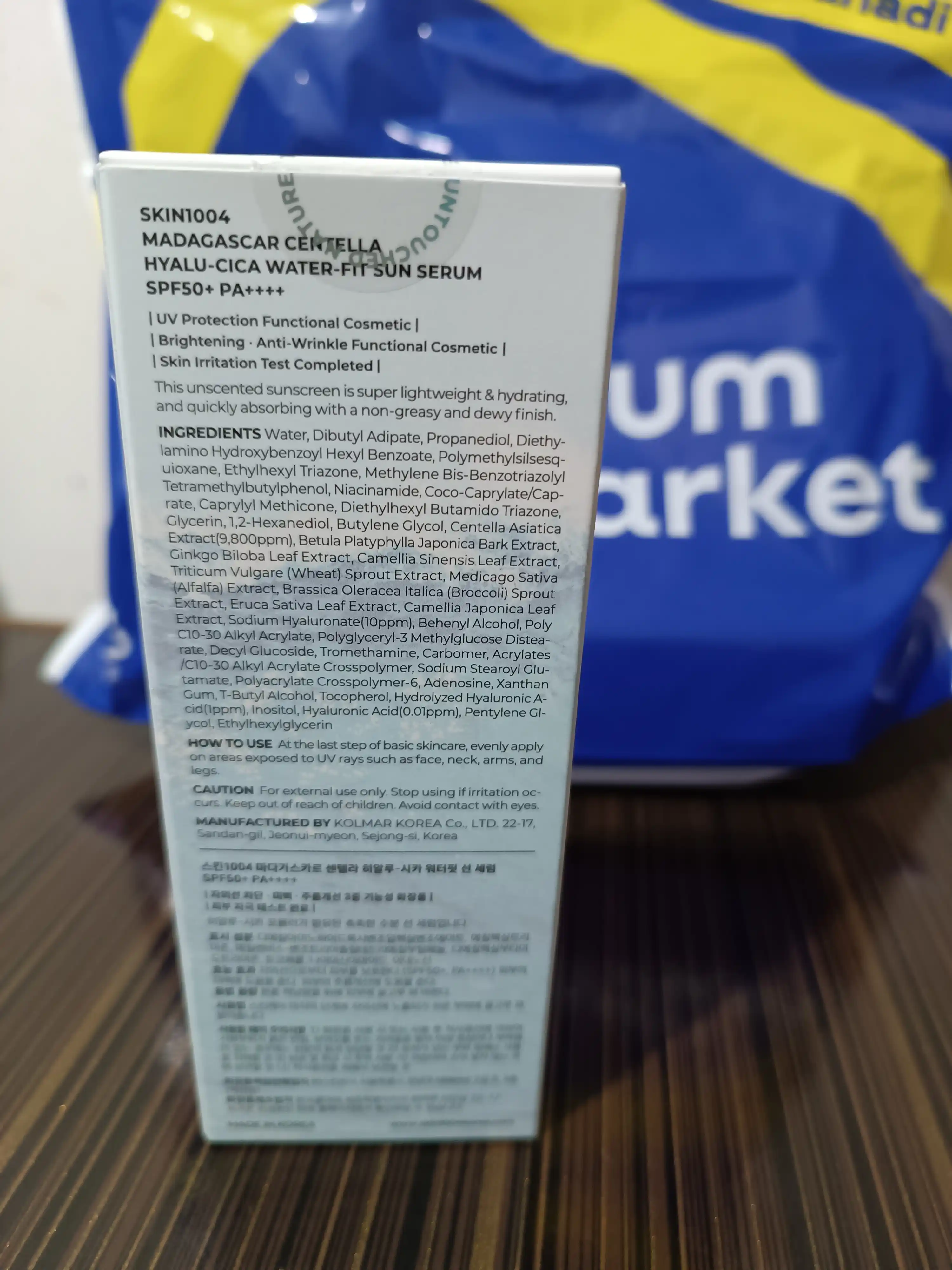 Yuz uchun Hyalu-Cica Water-Fit Skin 1004 SPF50 quyoshdan himoyalovchi kremi, 50 ml