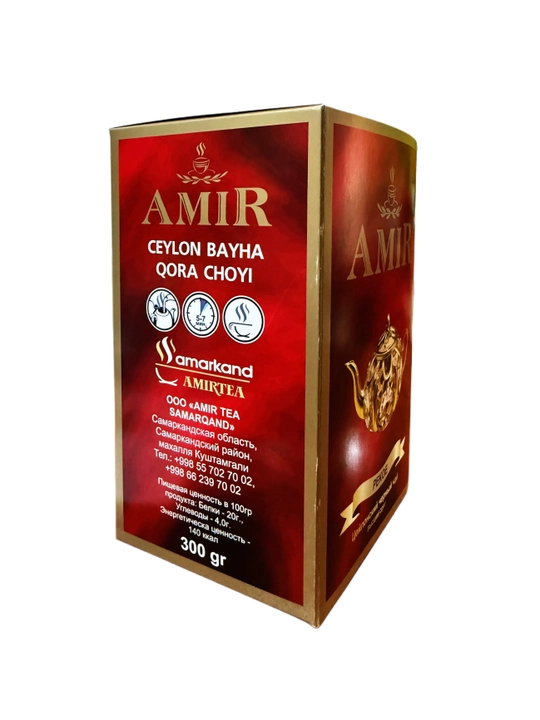 Amir Tea qora choy seylon oliy navli Super Pekoe, 300 gr