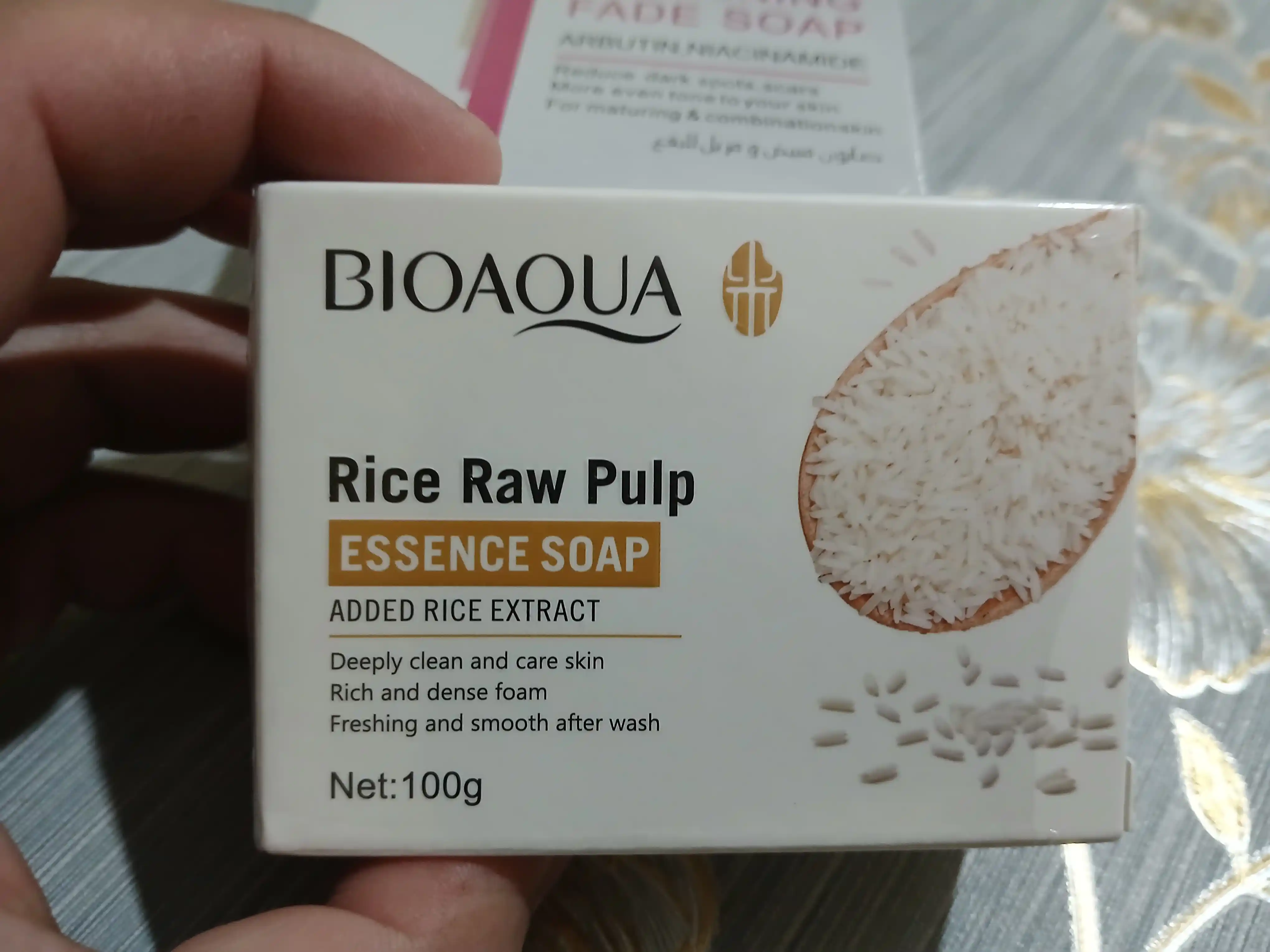 Отбеливающее мыло BIOAQUA, с экстрактом риса, для лица и тела, 100 г