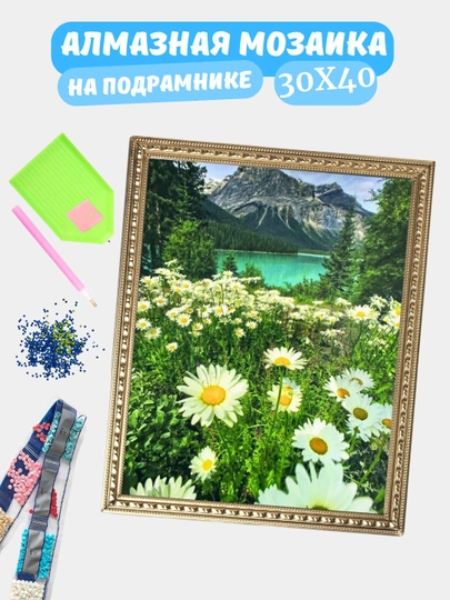 Алмазная мозаика по теме "ПЕЙЗАЖ", холст на подрамнике, 30*40 см — GIGAMON-PEYZAJ-МЕДН