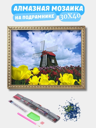 Алмазная мозаика по теме "ПЕЙЗАЖ", холст на подрамнике, 30*40 см — GIGAMON-PEYZAJ-БЕЖМЕЛ