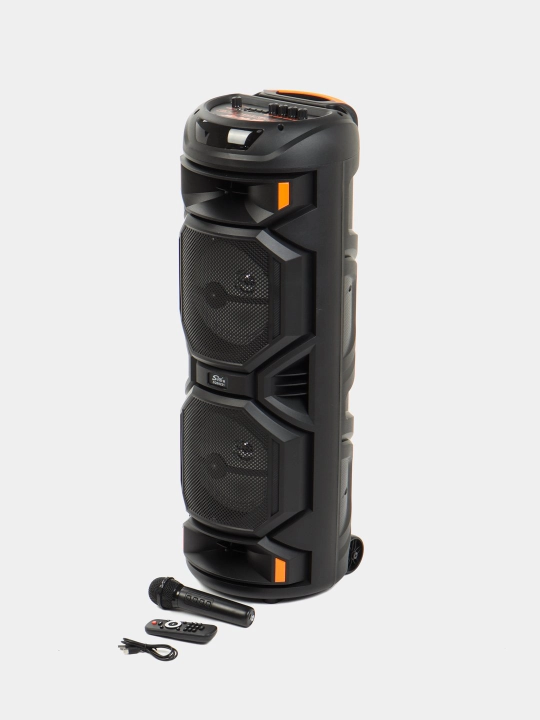 Katta Bluetooth simsiz karnay, karaoke, RGB yoritish, mikrofon va pult bilan