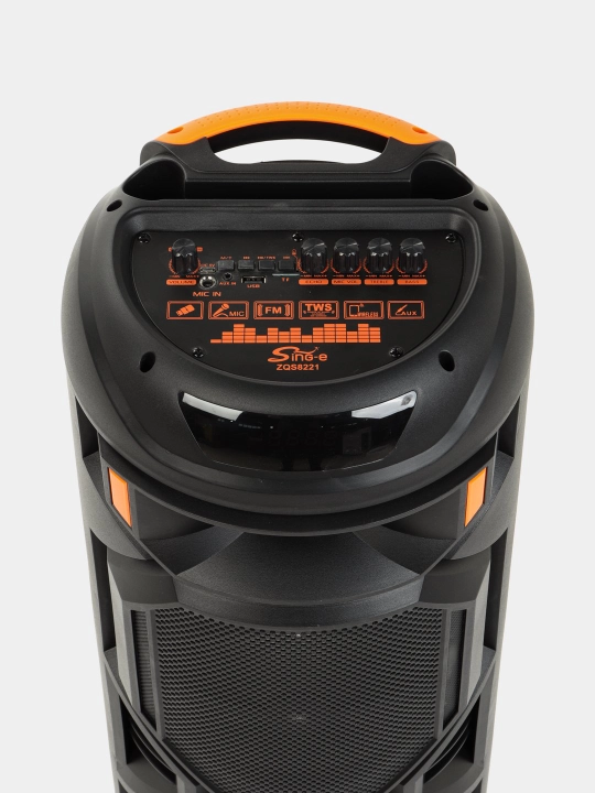 Katta Bluetooth simsiz karnay, karaoke, RGB yoritish, mikrofon va pult bilan