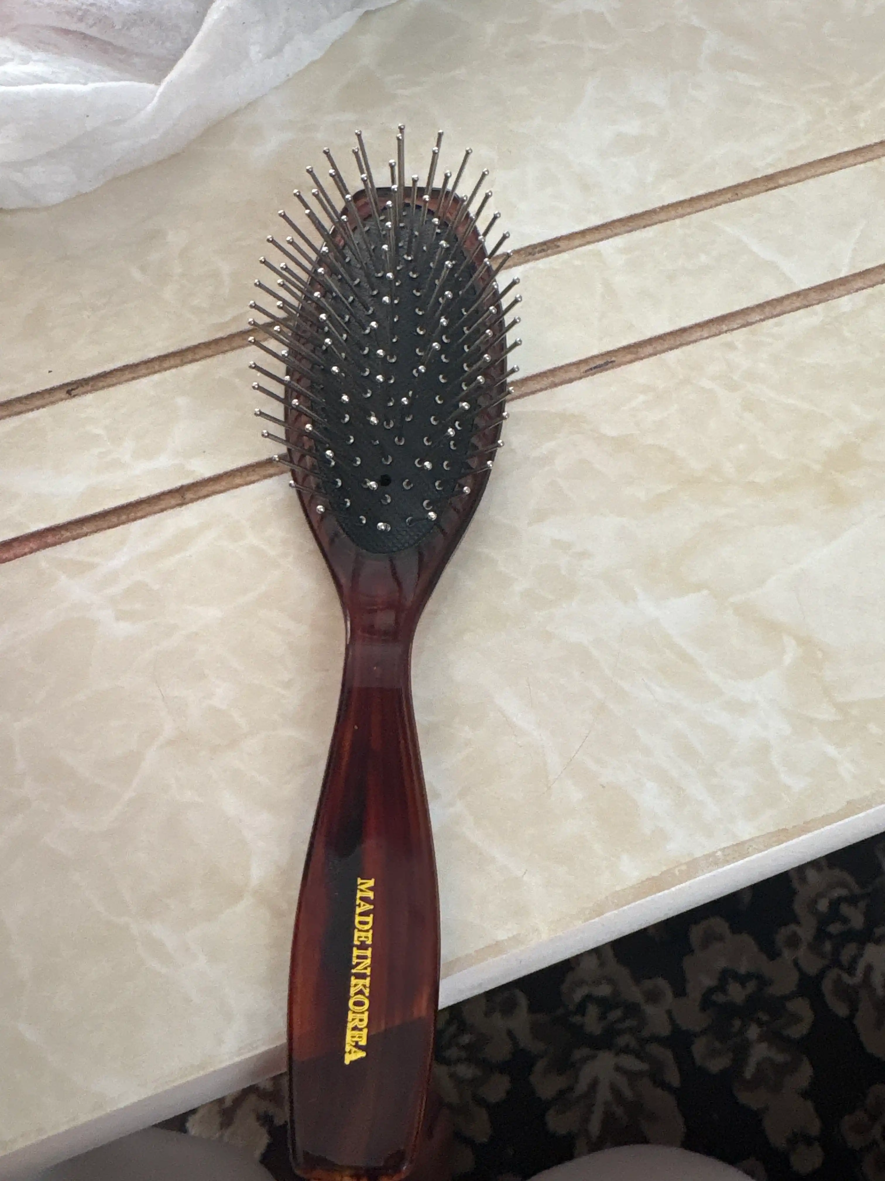 Koreyscha massaj tarog'i soch uchun metall tishli Seung Lee Brush, kichik