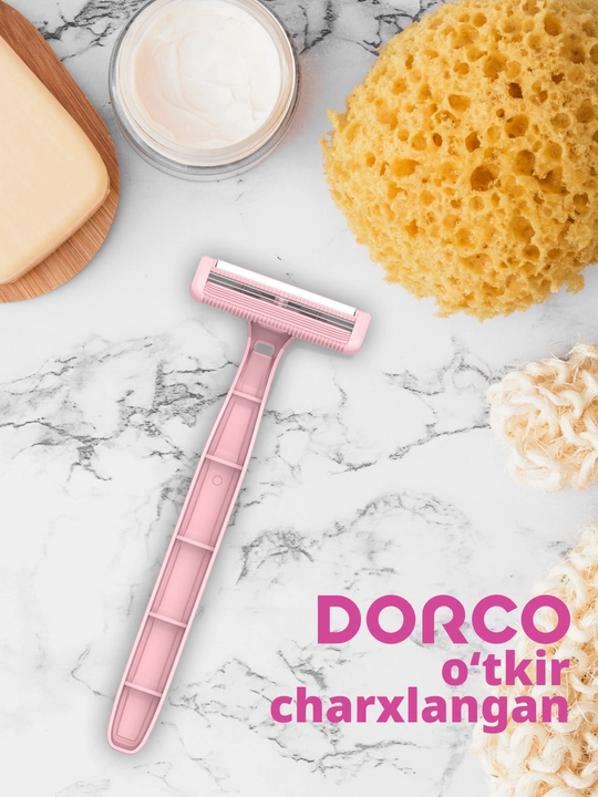 Bir martalik ayollar ustara DORCO EVE 2, yumshoq qadoq, 5 dona