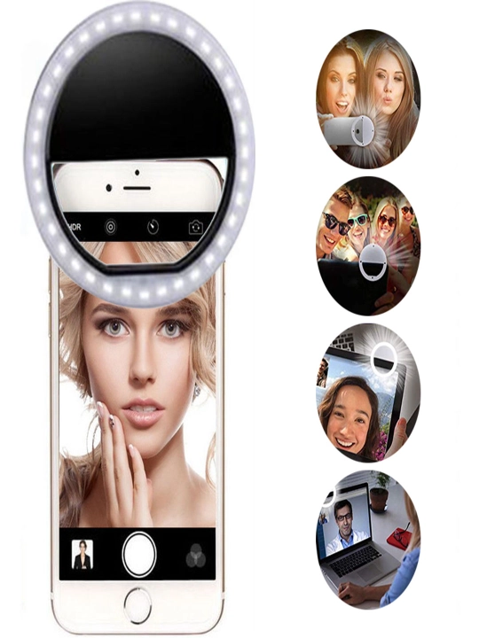 Telefon qisqichli mini selfi chirog‘i