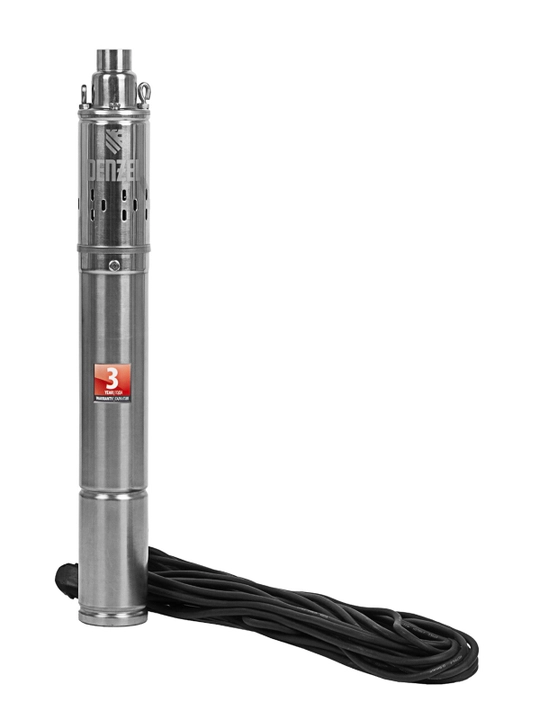 Quduq nasosi DENZEL DWS-3-75, diametri 3, 500W, 1600 litr/soat, bosim 75 m, vintli, 97250